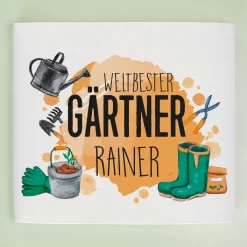 Klapphocker für Gärtner mit Name