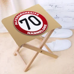 Klapphocker 70. Geburtstag Altersruhesitz