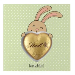 Klappkarte mit Lindt-Schokolade zu Ostern