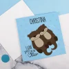 Klappkarte mit Otterpärchen "I love you like no Otter" und Wunschname
