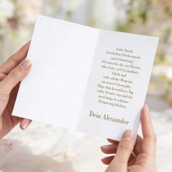 Klappkarte mit Wunschtext & Motivwahl personalisiert | Grußkarte für Geburtstag, Hochzeit & mehr