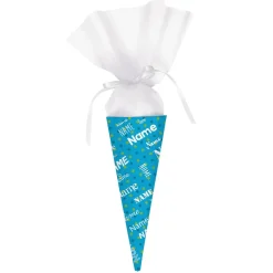 Kleine blaue Geschwistertüte mit Ihrem Namen