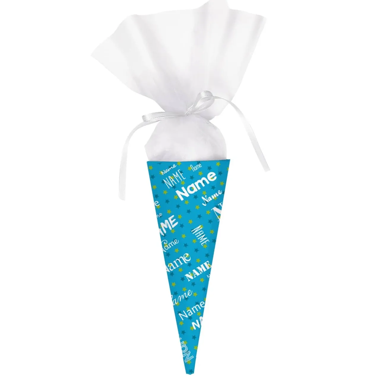 Kleine blaue Geschwistertüte mit Ihrem Namen