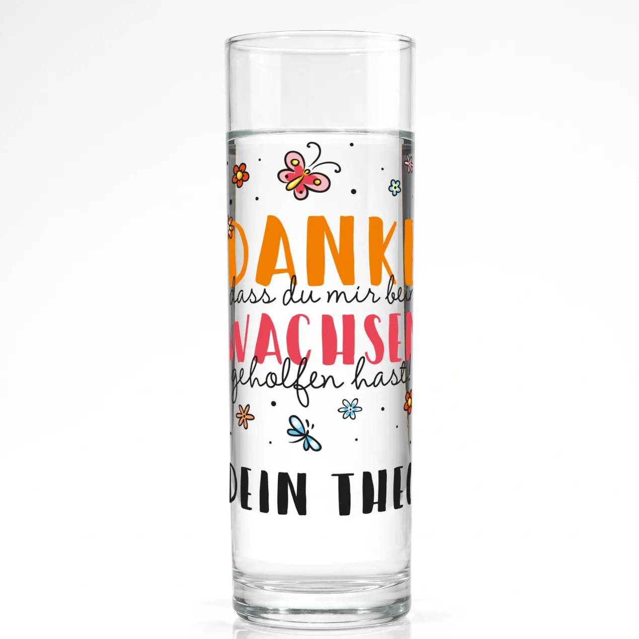 Kleine Blumenvase personalisiert mit Name | Danke Geschenk für Erzieher, Lehrer, Kita & Abschied