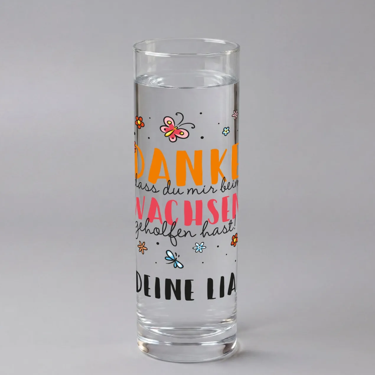 Kleine Blumenvase personalisiert mit Name | Danke Geschenk für Erzieher, Lehrer, Kita & Abschied