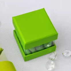 6 kleine Dekoboxen in grün