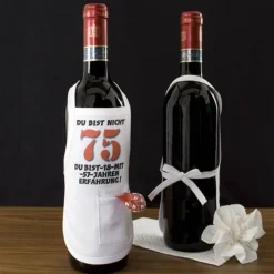 kleine Flaschenschürze zum 75. Geburtstag