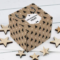 Kleine Geschenkbox für Männer mit individuellem Namensaufdruck