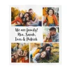 Kleine Kuscheldecke personalisiert mit 5 Fotos und Wunschtext | Geschenk für Familie und Freunde