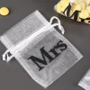 10 kleine Organza-Beutel Mrs Gastgeschenk zur Hochzeit