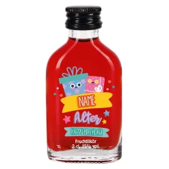 Kleine personalisierte Liköre zum Geburtstag