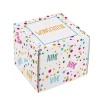 Kleiner Geschenkkarton mit Konfetti, Name und Wunschtext
