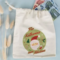 kleiner Geschenksack zum Nikolaus mit Ihrem Wunschnamen