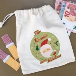 kleiner Geschenksack zum Nikolaus mit Ihrem Wunschnamen