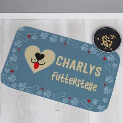 Kleiner Hundeteppich mit Wunschtext 76x45cm