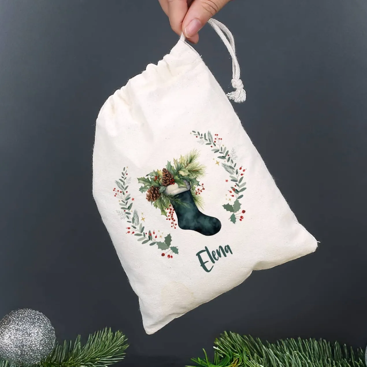 Kleiner Nikolaussack mit verschiedenen Motiven und Name