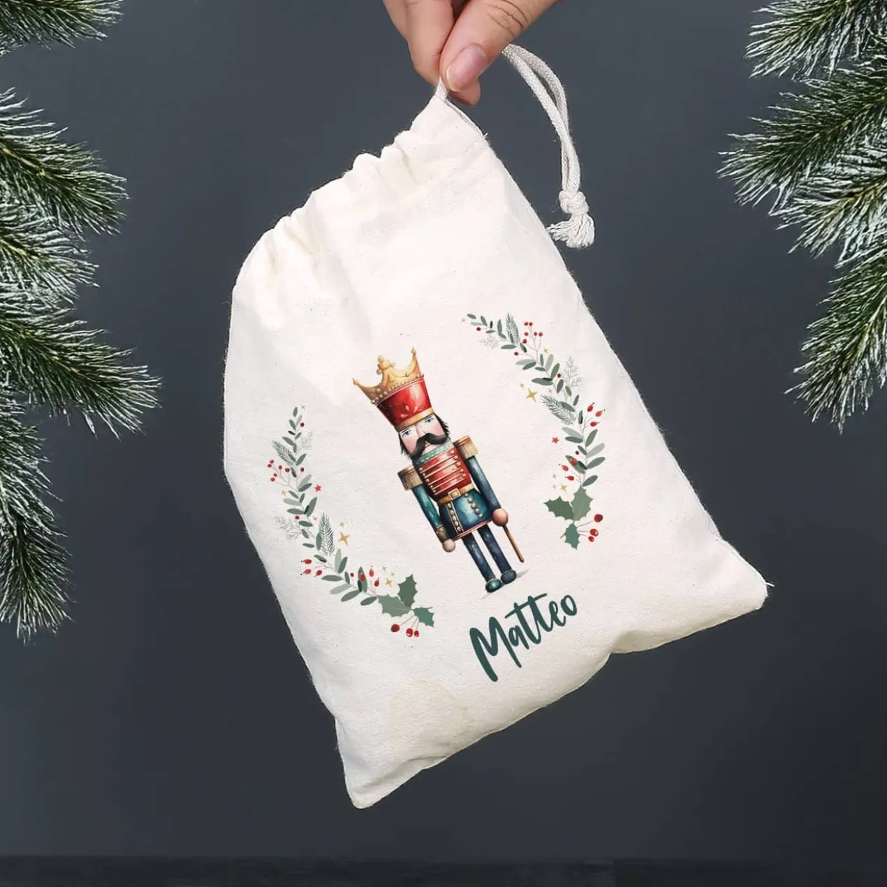 Kleiner Nikolaussack mit verschiedenen Motiven und Name