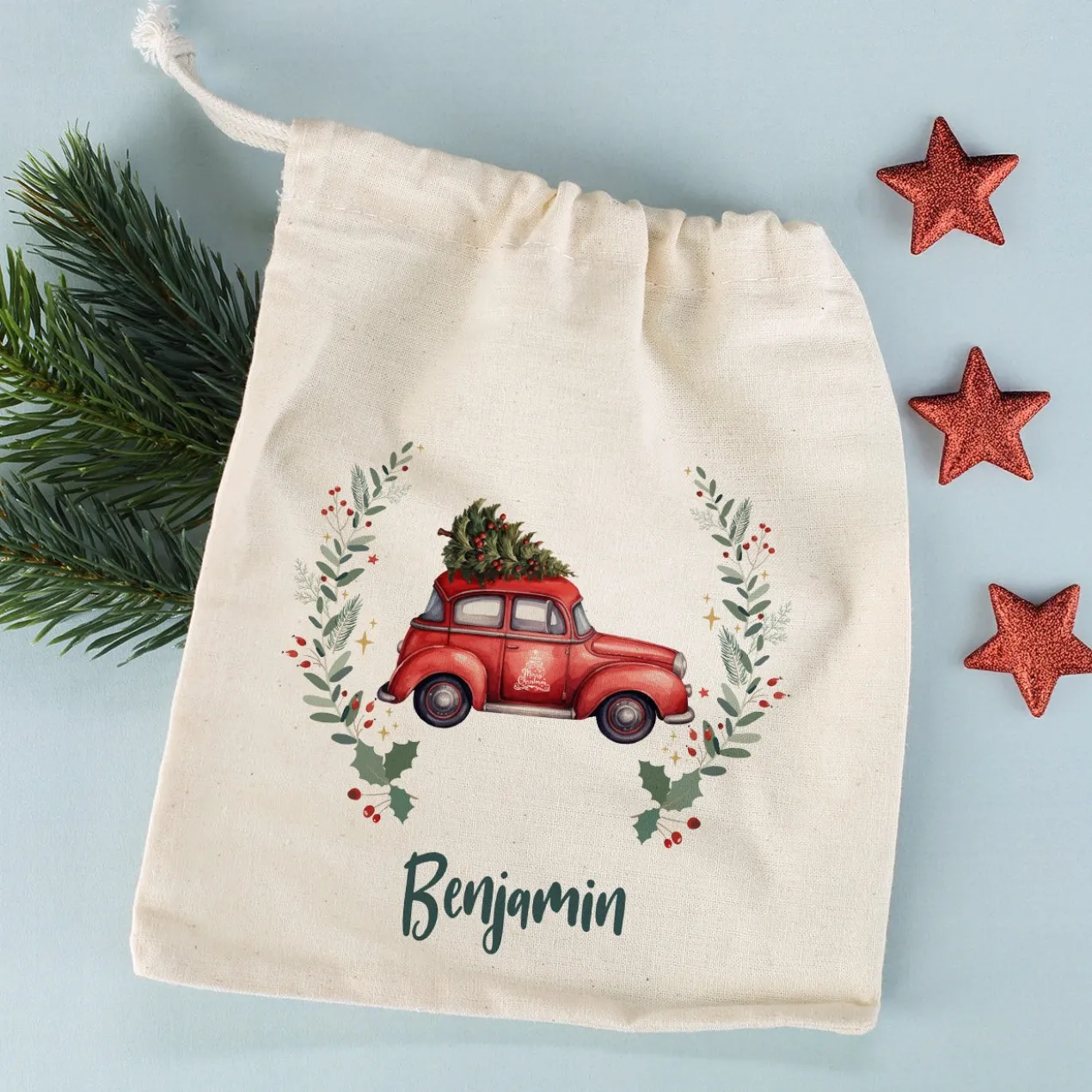 Kleiner Nikolaussack mit verschiedenen Motiven und Name