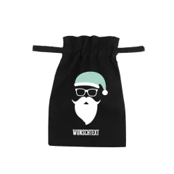 Kleiner Stoffsack mit coolem Weihnachtsmann