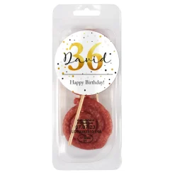 Kleine Salami-Herzen zum Geburtstag mit Name und Alter bedruckt
