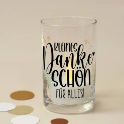 Kleines Dankeschön - Kerzenhalter mit Ihrem Wunschtext