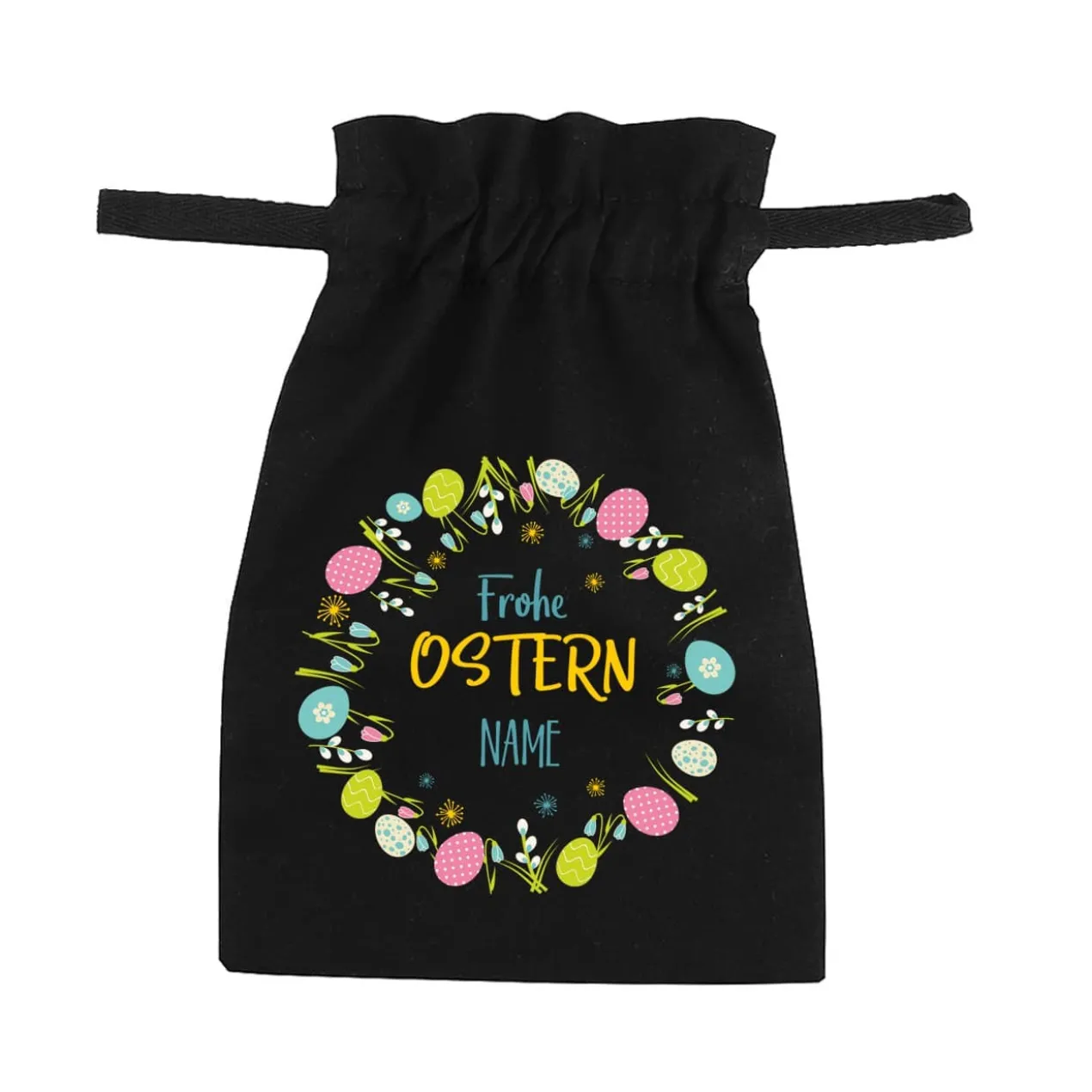 Kleines Geschenksäckchen zu Ostern mit Name, 21 x 14 cm