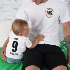 Kleine und Große Fußballhelden T-Shirts im Partnerlook für Vater und Sohn