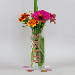 Kleine Vase für Mama mit Wunschtext & Jahr personalisiert | Geschenk zum Muttertag & Geburtstag