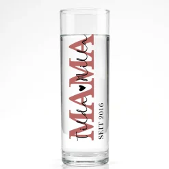 Kleine Vase für Mama mit Wunschtext & Jahr personalisiert | Geschenk zum Muttertag & Geburtstag