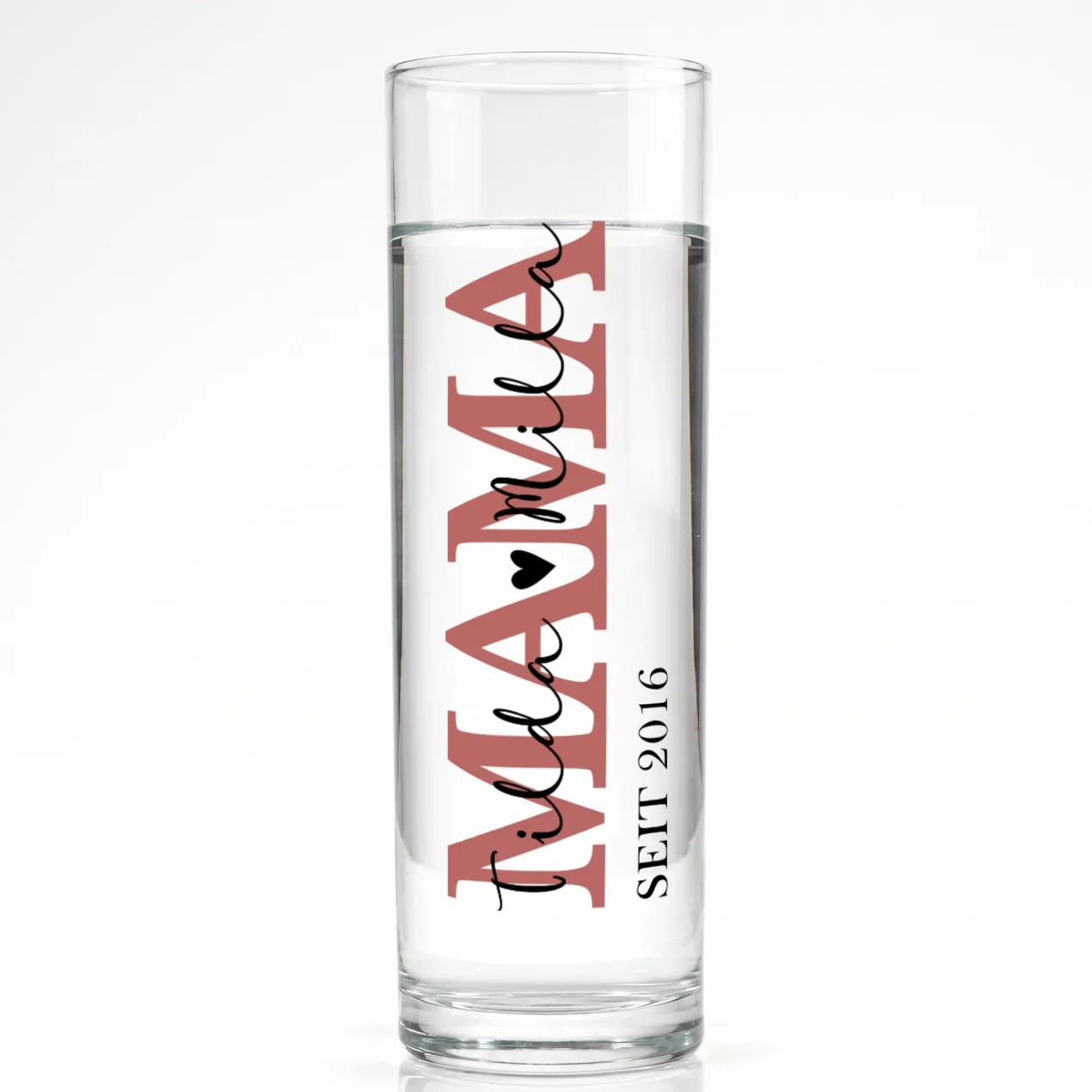 Kleine Vase für Mama mit Wunschtext & Jahr personalisiert | Geschenk zum Muttertag & Geburtstag