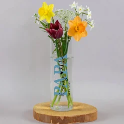Kleine Vase für Papa mit Wunschtext & Jahr personalisiert | Geschenk zum Vatertag & Geburtstag