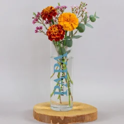 Kleine Vase für Papa mit Wunschtext & Jahr personalisiert | Geschenk zum Vatertag & Geburtstag