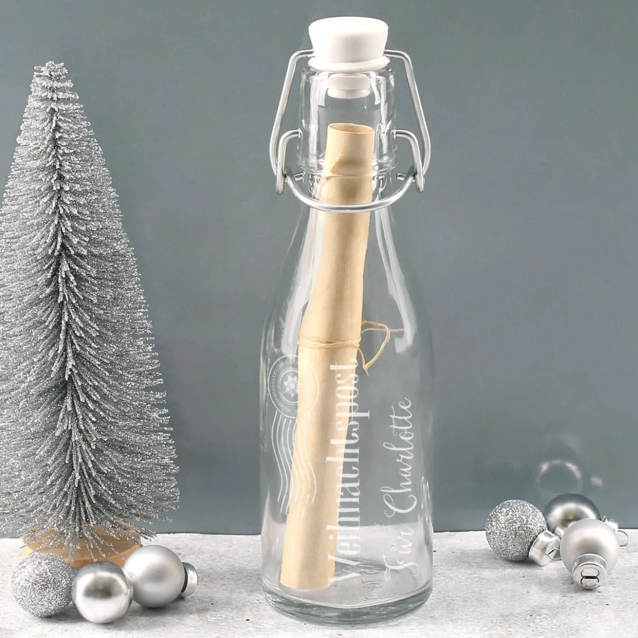 Kleine Weihnachtspost aus der Flasche