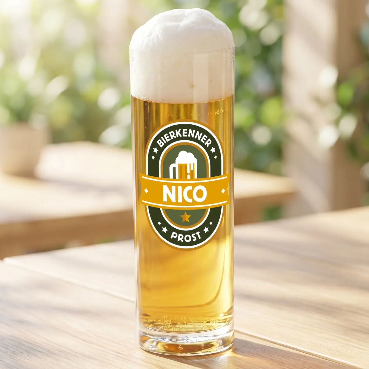 Kölschglas für Bierkenner mit Name personalisiert | Bier Glas als Geschenk für Männer & Köln Fans