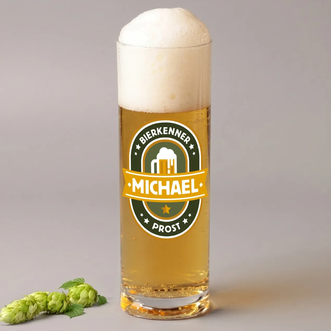 Kölschglas für Bierkenner mit Name personalisiert | Bier Glas als Geschenk für Männer & Köln Fans