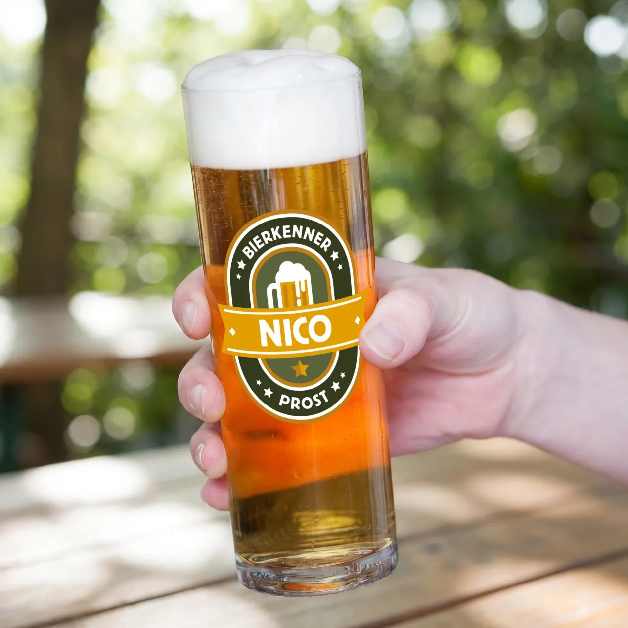 Kölschglas für Bierkenner mit Name personalisiert | Bier Glas als Geschenk für Männer & Köln Fans