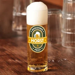 Kölschglas für Bierkenner mit Name personalisiert | Bier Glas als Geschenk für Männer & Köln Fans