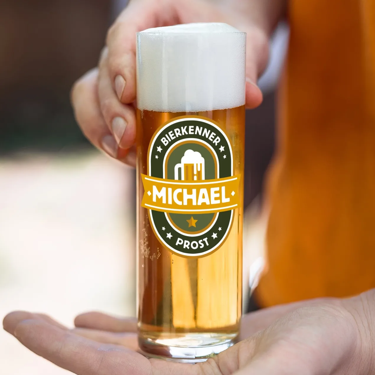 Kölschglas für Bierkenner mit Name personalisiert | Bier Glas als Geschenk für Männer & Köln Fans