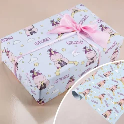 Knuddelhorn-Geschenkpapier mit Wunschname