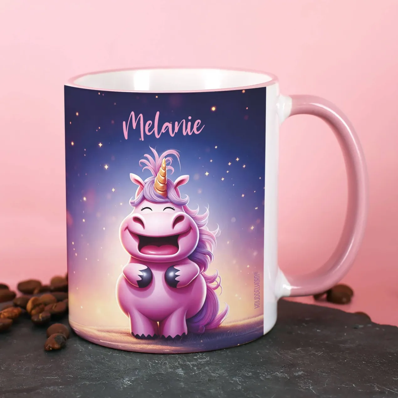 Knuddelhorn-Tasse mit Wunschname