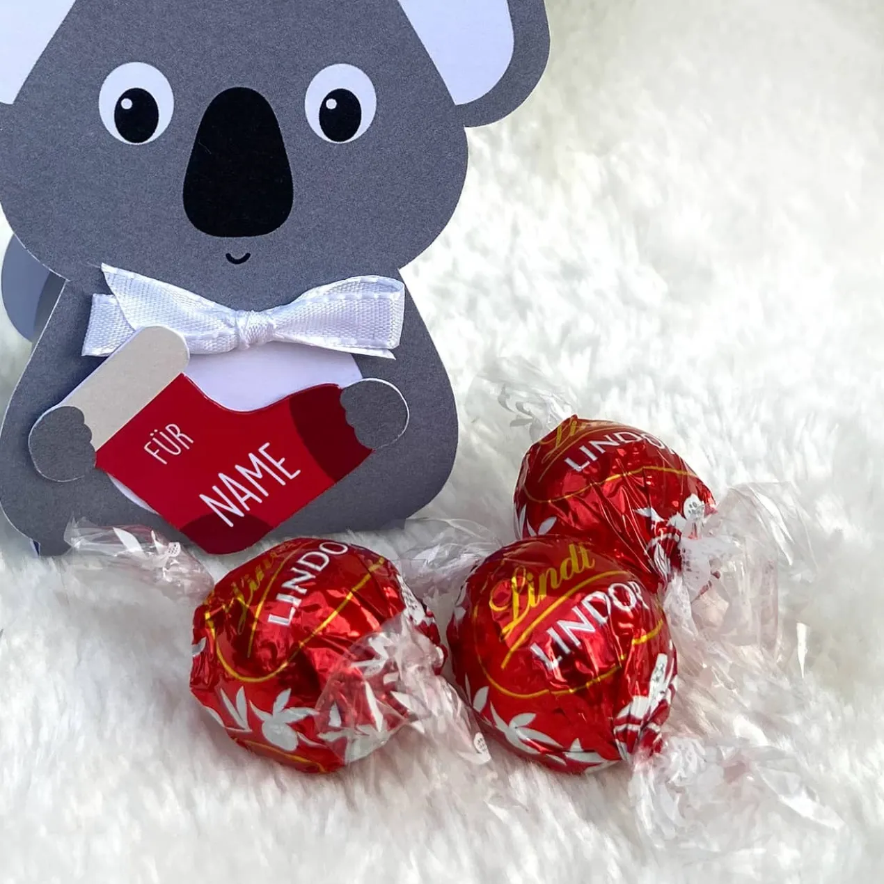 Koala mit 3 Lindorkugeln zum Nikolaus