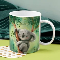 Koala Tasse aus Kunststoff mit Namensaufdruck