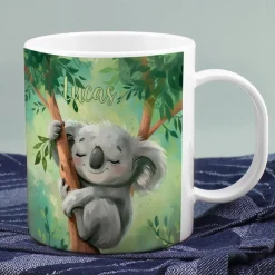 Koala Tasse aus Kunststoff mit Namensaufdruck