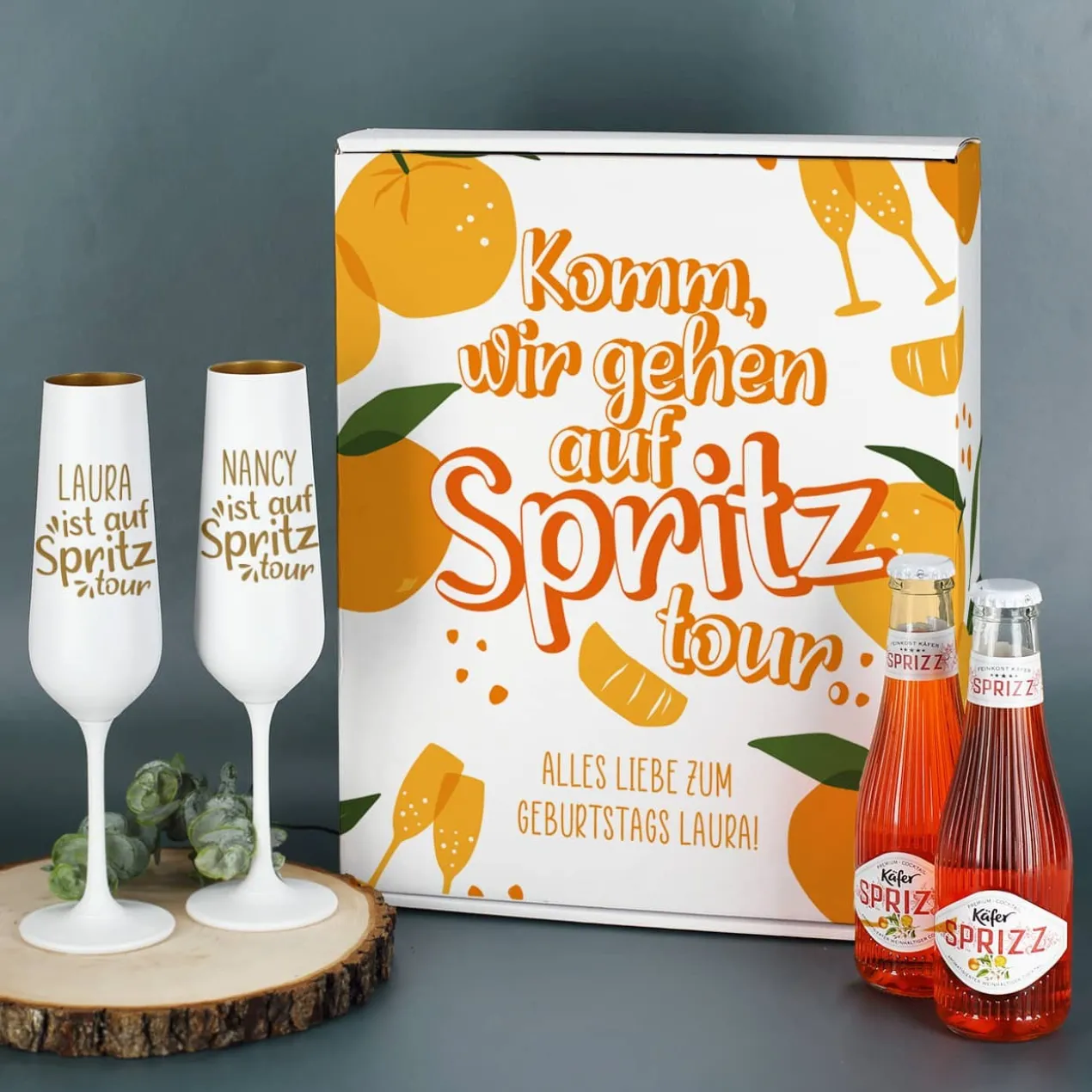 Komm, wir gehen auf Spritztour! - Käfer Sprizz Geschenkset