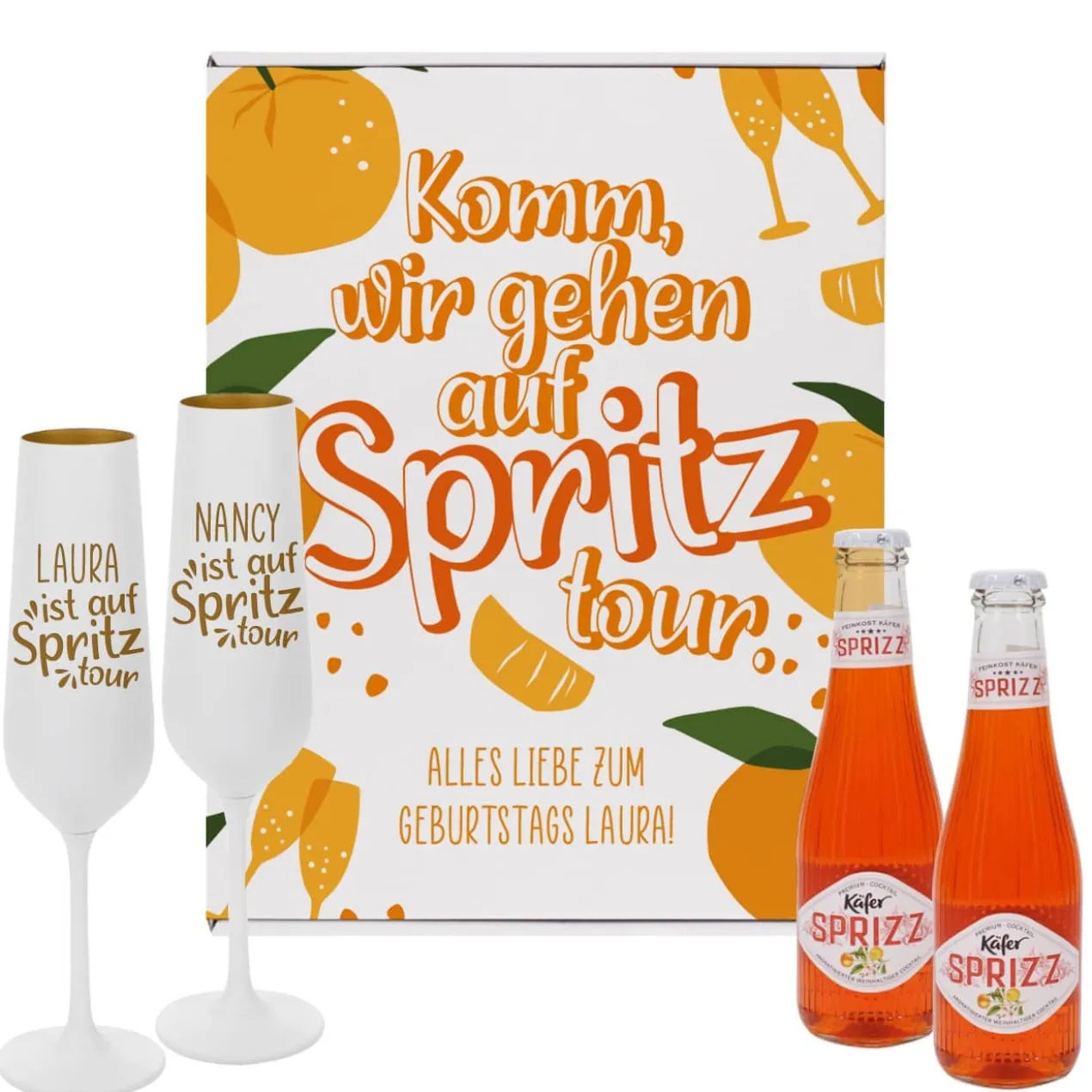 Komm, wir gehen auf Spritztour! - Käfer Sprizz Geschenkset