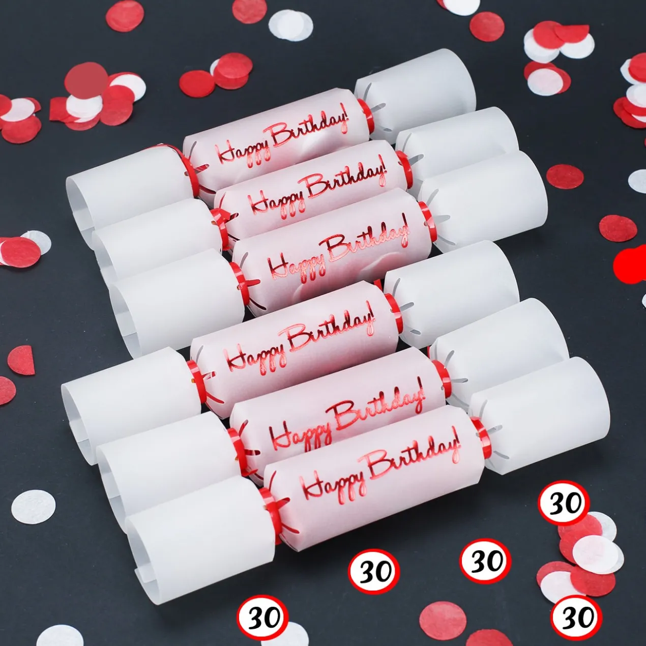 Konfetti-Bonbons zum 30. Geburtstag 6-tlg.