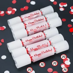 Konfetti-Bonbons zum 70. Geburtstag 6-tlg.