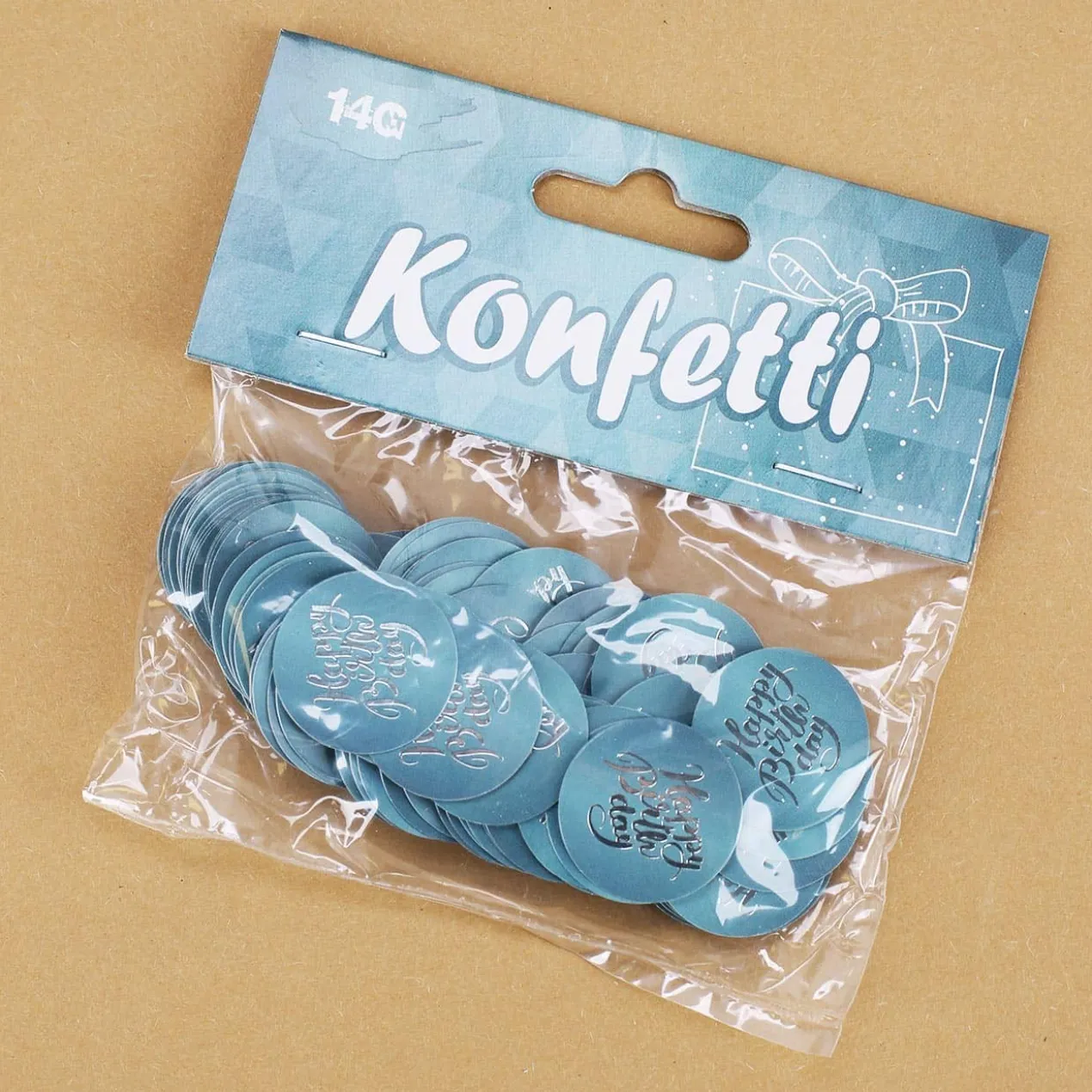 Konfetti Happy Birthday türkis
