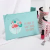 Kosmetiktasche mit Flamingo und Wunschtext