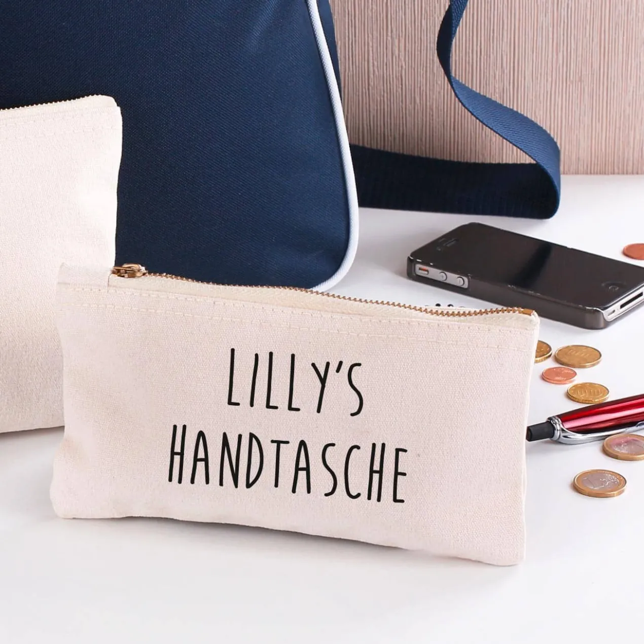 Kosmetiktasche mit Ihrem Wunschtext bedruckt
